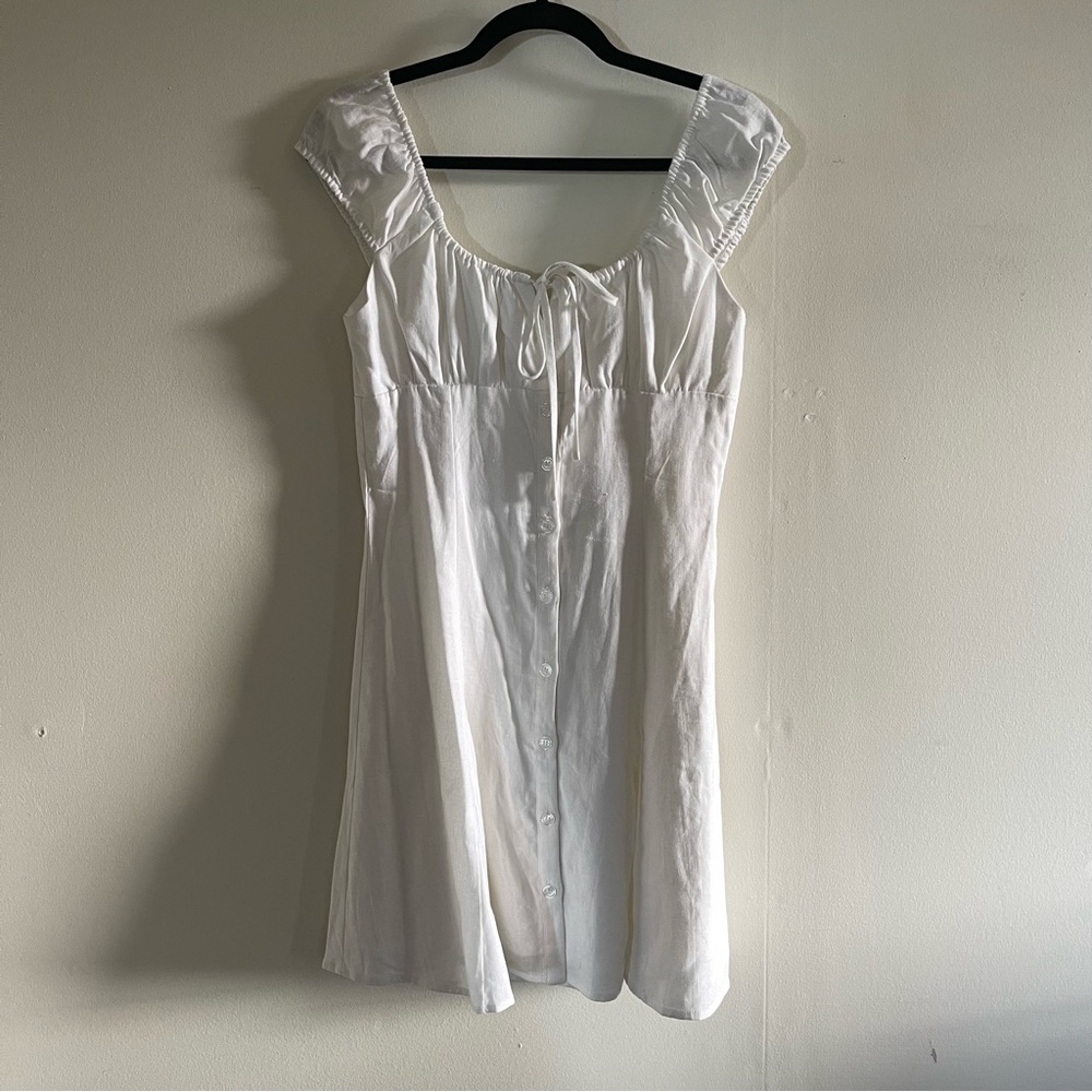WAYF White Babydoll Button Dress size S